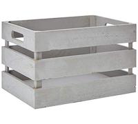 Zeller 15136 Cesto Contenitore "Vintage Grau", Legno, Grigio, 31x21x18.7 cm