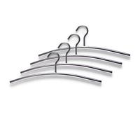 Ferro per Vestiti Gancio Cappotto 4 Pezzo IN Set Acciaio Inox 43.5 x 15, Zeller