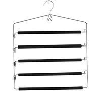 Zeller 17135 Gruccia Multipla per Pantaloni, Metallo, Argento, 37x2.5x44.5 cm