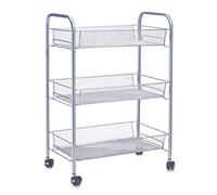 Zeller 17720 Carrello a Ripiani, Metallo, Argento, 44x26x62.5 cm