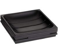 Zeller 18315 Poly - Porta sapone con scanalature, ø 11,7 x 2,4 cm, colore: Nero