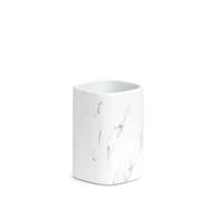 Zeller 18896 - Portaspazzolino in ceramica, colore: Bianco