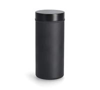 Zeller 19487 - Barattolo in vetro con coperchio in metallo, 1250 ml, colore: nero, ca. Ø 10 x 22,5 cm