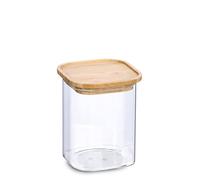 Zeller 19490 - Barattolo in vetro con coperchio in bambù, 900 ml, circa 10 x 10 x 13,6 cm