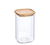 Zeller 19491 - Barattolo in vetro con coperchio in bambù, 900 ml, circa 10 x 10 x 17,7 cm