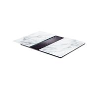 Zeller 2-tlg. Piastre Copertura Fornelli Glasschneideplatten Marmo Bianco Ottica
