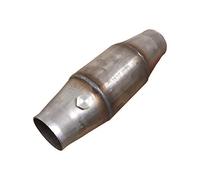 Zeller, 200 Catalizzatore metallico Ø 63,5 mm, in acciaio inox universale con marchio E9 E103R, connettore per sonda lambda e vite di chiusura, per sport motoristici e sistema di scarico (Ø 100 mm