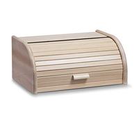 Zeller 20463 Portapane con Coperchio Scorrevole, Legno, Beige, 40x28x18 cm