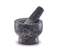 Zeller 24504 - Set di mortaio e pestello, granito, antracite, 9 x 9 x 6.5 cm, 2 unità