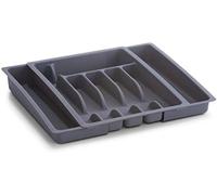 Porta posate estensibile per cassetto Zeller 24887, Grigio 29-50 x 38 x 6.5 cm