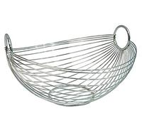 Zeller 24895 Cesto per la Frutta, Ovale, Metallo, Argento, 27.5x26x15 cm
