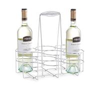Zeller 24904 Portabottiglie per 6 Bottiglie, Cromo, 32 x 22 x 32 cm