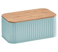 Zeller 25161 Portapane con Coperchio, Bambú, Verde, 30x18.5x13 cm