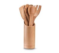 Zeller 25274 Porta-Utensili da Cucina, Bambú, Beige, 0.1x9x33 cm, 7 unità