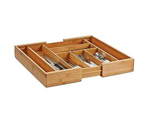 Zeller 25277 - Cassetto portaposate estendibile, in bambù