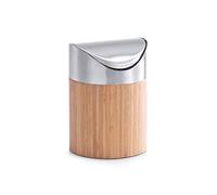 Zeller 25281 Pattumiera da tavola in bambù, ø 12 x 17, multi-colour, legno
