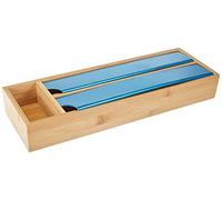 Zeller 25315 - Contenitore per salviette in bambù/Acciaio Inox, Lunghezza 39,5 x Larghezza 13 x Altezza 5,4 cm