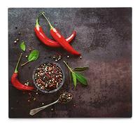 Zeller 26282/piastra di cottura, in vetro peperoncino