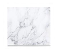 Zeller 26313 Copri Piano Cottura con Marmo, Vetro, Bianco, 56 x 50 x 1 cm