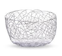 Zeller 27328 - Cestino Porta Frutta, Rotondo, Cromato, Diametro 22 cm, Altezza 12 cm