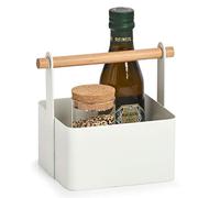 Zeller - Cestino per Il Trasporto, in Metallo, Bianco, ca. 14,3 x 13 x 16 cm