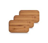 Zeller Cutting Board Set, Brown, 22 x 14 x 2.4 cm, 3-Piece