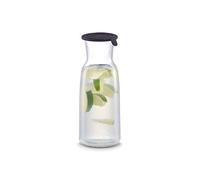 Zeller Decanter in vetro con coperchio in silicone, 700 ml, nero