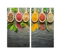 Zeller herdabdeck tagliere da servizio/piastre marmo, 2 pezzi set, Fornelli Spices, 26319
