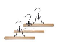 Zeller Present Handels GmbH - Set di 3 Ganci per Appendere Pantaloni 17111, 25 cm, Colore: Naturale