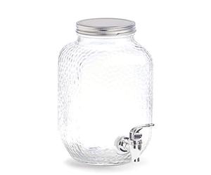 ZELLER PRESENT SCHÖNER LEBEN. PRAKTISCH WOHNEN. Dispenser per Bevande, 3,7 l, in Vetro/Metallo, ca. 20, 4 x 15, 2 x 25, 4 cm