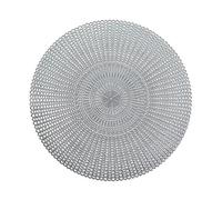 Zeller, Set di Tovagliette in PVC, 41 cm, PVC, argento, ca. Ø 41 cm