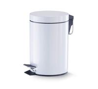 Zeller Tretabfalleimer Stahl weiB 3 L ACC NUOVO