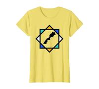 Zellige Marocchino Algeria Maglietta, Donna, Limone, L