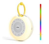 LUMI | Macchina portatile Pro Max White Noise | 26 suoni | 55+ ore di durata della batteria | Luce notturna a 7 colori | Blocco bambini | Timer di sonno | Ricaricabile tramite USB | Aiuto per il sonno