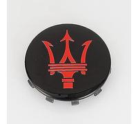 ZELLYA 4 PCS Coprimozzo Ruota, per Maserati Ghibli Quattroporte Coupe GT 60mm Ruota Centro mozzo Copertura Adesivo Copertura Antipolvere Cappello Distintivo,A