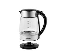 Zelmer ZCK8026 - Bollitore elettrico con controllo della temperatura, 1,7 l, 2200 W, filtro anticalcare, senza BPA, spegnimento automatico, base girevole, acciaio inossidabile e vetro.