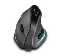 zelotes Mouse Bluetooth Wireless con Display,Ricaricabili,4000DPI,BT 5.0/3.0 + 2.4G,7 Pulsanti,RGB,Mouse Ergonomico Verticale Senza Fili per PC,Laptop,Tablets,Nero