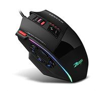 Zelotes Mouse da Gioco cablato 13 Tasti di Programmazione Cintura RGB Regolabile Memoria Integrata Meccanismo contrappeso Incorporato