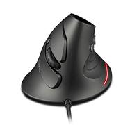 zelotes Mouse ergonomico cablato, 3200 DPI,6 pulsanti,Poggiapolsi rimovibile, LED, mouse verticale ottico USB per PC, computer portatile, Mac, nero