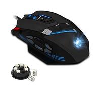 zelotes Mouse Gamer cablato, Mouse Gaming Ergonomico, 12 pulsanti programmabili, 4000DPI Mouse Computer,Mouse cablato ottico USB,Mouse da gioco per PC,Mac