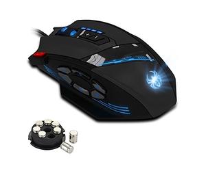zelotes Mouse Gamer cablato, Mouse Gaming Ergonomico, 12 pulsanti programmabili, 4000DPI Mouse Computer,Mouse cablato ottico USB,Mouse da gioco per PC,Mac