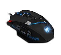 zelotes Mouse Gaming con Filo,12 Pulsanti Programmabili,4000 DPI Prestazioni Elevate, Illuminazione RGB,Mouse da Gioco Ergonomico Cablata USB per PC,Mac,Laptop,Nero
