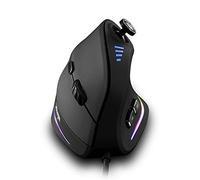 zelotes Mouse Gaming Verticale con Joystick,10000 DPI,11 Pulsanti Programmabili, Design Ergonomico,RGB,Mouse Ottico con Filo USB per PC,Laptop,Mac,Nero