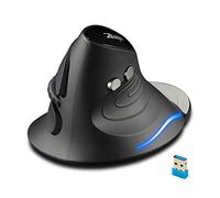 zelotes Mouse senza fili, 2,4 GHz, mouse verticale ergonomico con Nano-Ricettore, poggiapolsi amovibile, DPI regolabile, per PC da Scrivania, PC portatile