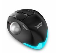 zelotes Mouse Trackball Bluetooth Wireless,Ricaricabile,4800DPI,8 Pulsanti,BT 5.0/3.0 + 2.4G,LED,Design Ergonomico,Mouse Senza Fili per PC,Laptop,Tablets,Nero