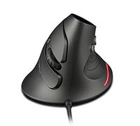 zelotes Mouse Verticale Cablata,3200DPI,6 Pulsanti,Poggiapolsi Rimovibile,Protezione del Polso,LED,Design Ergonomico,Mouse Ottico con Filo USB per PC,Laptop,Mac,Nero