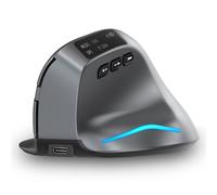 zelotes Mouse Wireless Bluetooth con Display,Ricaricabili,3200DPI,BT 5.0/3.0 + 2