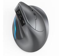 zelotes Mouse Wireless con Display,Ricaricabile,3200DPI,Mouse Verticale Ergonomi