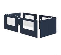 Zelsius Pareti laterali per gazebo, 3 x 6 m, 6 pezzi, blu, set da 4 pezzi per gazebo da 3 x 3 m, UV30, tenda da giardino con finestra, tenda pieghevole da parete con chiusura in