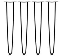 Zelsius Set di 4 Gambe a forcina 71cm | Nero | Gambe da tavolo | Gambe a forcina | Forcine per tavoli da pranzo e tavoli da lavoro fai da te